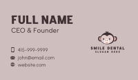 Brown Smiling Monkey  Business Card Image Preview