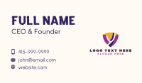 Cyber Shield Letter Y Business Card
