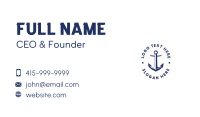 Nautical Sailing Anchor Business Card