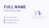 Violet Floral Sexy Woman Business Card