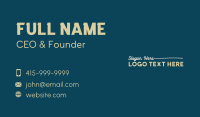 Retro Classic Wordmark Business Card