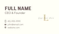 Elegant Fashion Designer Lettermark Business Card