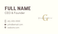 Elegant Fashion Designer Lettermark Business Card