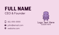 Purple Scribble Octopus  Business Card Design