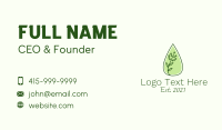 Organic Essential Oil Business Card Design