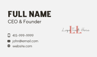Designer Signature Lettermark Business Card