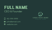 Natural Gardening Leaves Business Card