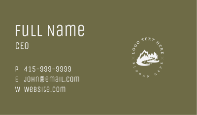 Hipster Rural Mountain Road Business Card