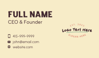 Generic Handwritten Firm Business Card