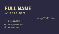 Minimalist Script Wordmark Business Card