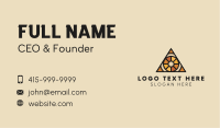 Brown Stained Glass Tribal Triangle Business Card