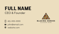 Brown Stained Glass Tribal Triangle Business Card Image Preview