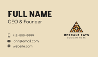 Brown Stained Glass Tribal Triangle Business Card Image Preview