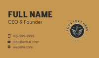 Retro Firearm Emblem Business Card