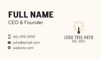 Pencil Light Bulb  Business Card