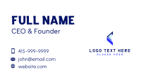 Blue Abstract Fold Business Card