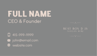 Luxury Stylist Wordmark Business Card Design
