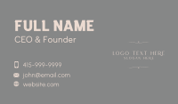 Luxury Stylist Wordmark Business Card Design