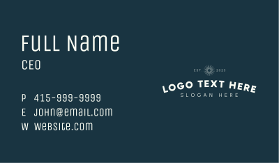 Professional Company Wordmark Business Card