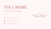 Classic Cosmetics Business Wordmark Business Card