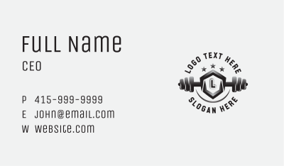 Barbell Gym Equipment Business Card