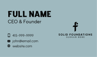 Classic Barbershop Letter F Business Card