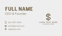 Elegant Letter S Key Business Card Design