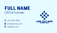 Blue Digital Squares Business Card Design