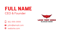 Red Devil Skull Business Card