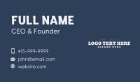 Retro Enterprise Wordmark Business Card Design