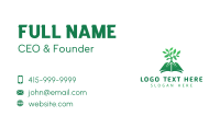 Green Book Tree Business Card Design