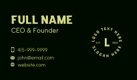 Generic Masculine Lettermark Business Card