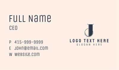 Legal Publishing Letter J Business Card Image Preview
