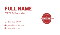 Red Text Shape Business Card