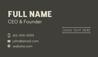 Minimalist Business Brand  Business Card