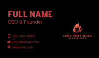 Bull Steak Flame BBQ Business Card
