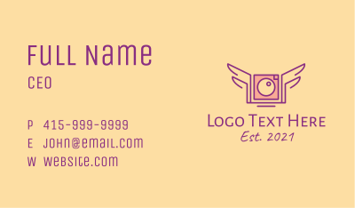 Winged Camera Business Card
