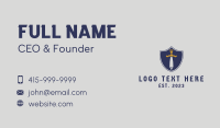 Ancient Sword Emblem  Business Card Design