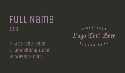 Vintage Gothic Business Business Card