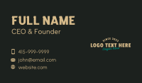 Hipster Business Card example 2