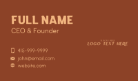 Elegant Apparel Brand Wordmark Business Card Design