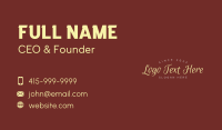 Premium Cafe Wordmark Business Card