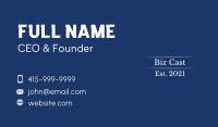 Corporate Business Wordmark Business Card