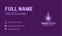 Purple Guitar Headphones Business Card
