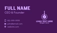 Purple Guitar Headphones Business Card