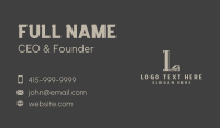 Industrial Fabrication Letter L Business Card