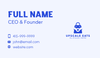 Blue Tech Shopping Bag Business Card Image Preview