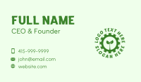 Green Plant Cog Business Card