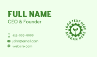 Green Plant Cog Business Card Design