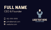 Wrench Bulb Electrician Business Card